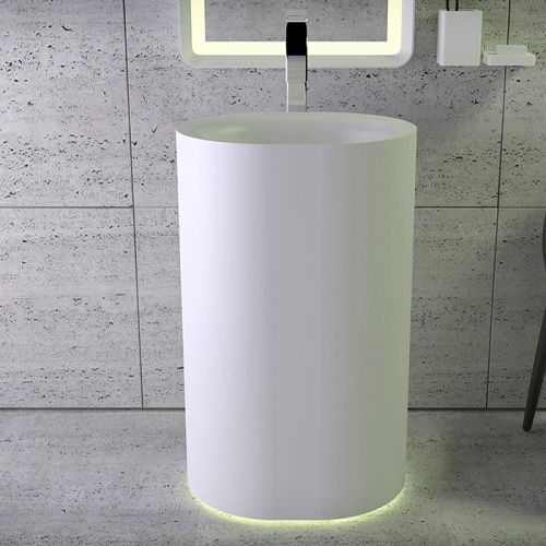 Раковина Knief Moon 0600-031-01WA 55х40 напольная цвет белый матовый без отверстий под смеситель