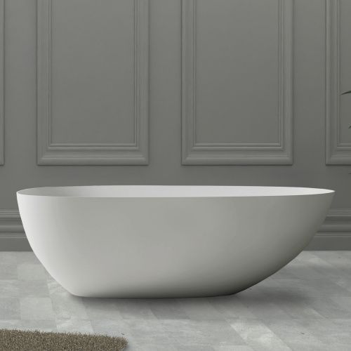 Ванна из искусственного камня Abber Stein AS9611-1.6 160х75 отдельностоящая овальная с ножками