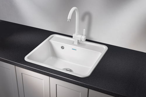 Кухонная мойка Granula Стандарт 5601, БЕЛЫЙ 56х50 цвет белый поверхность матовая