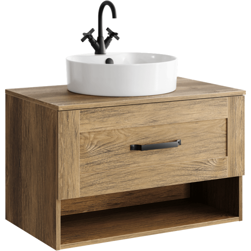 Тумба под раковину Aqwella Y CRF0108DB 80х48х50 подвесная цвет коричневый