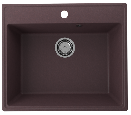 Кухонная мойка Ulgran Quartz Forte 580-06 58х50 цвет темно-коричневый