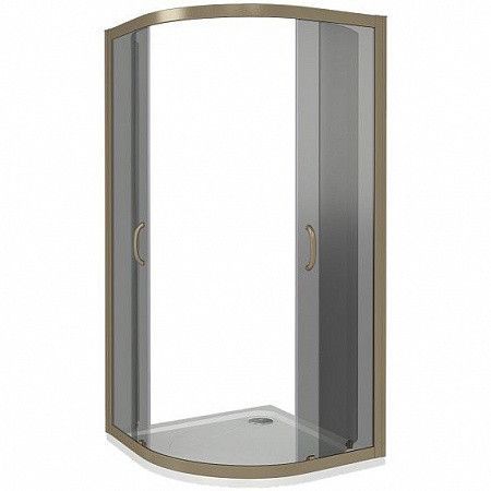 Душевой уголок Good Door JAZZE ДЖ00038 120х80 стекло тонированное профиль бронза без поддона - фото 3