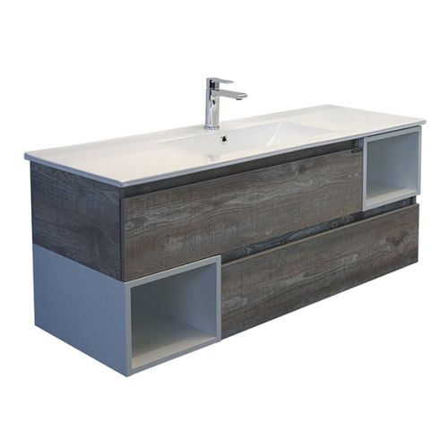 Тумба с раковиной Comforty Турин 00-00013939CF 121х47х52 подвесная цвет дуб бежевый