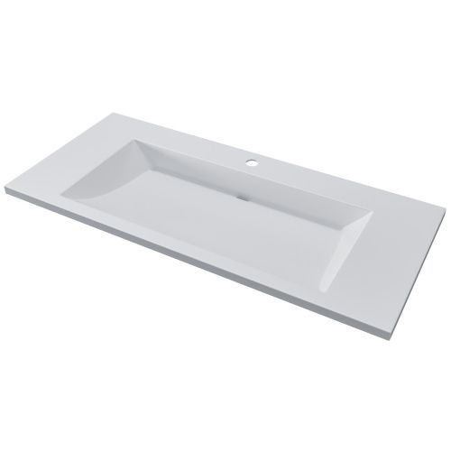 Раковина из литьевого мрамора Uperwood Infinity 45383433000 100х45 полувстраиваемая цвет белый