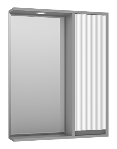 Зеркало-шкаф Brevita Balaton BAL-04065-01-01П 63х14х80 подвесной цвет белый/серый