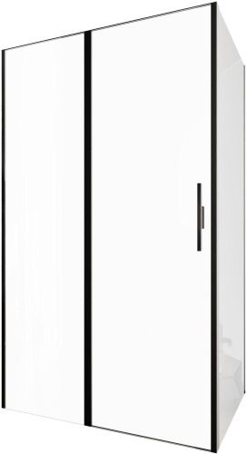 Душевой уголок Allen Brau Priority 3.31009.BBA + 3.31018.BBA 120х90 стекло прозрачное профиль черный без поддона