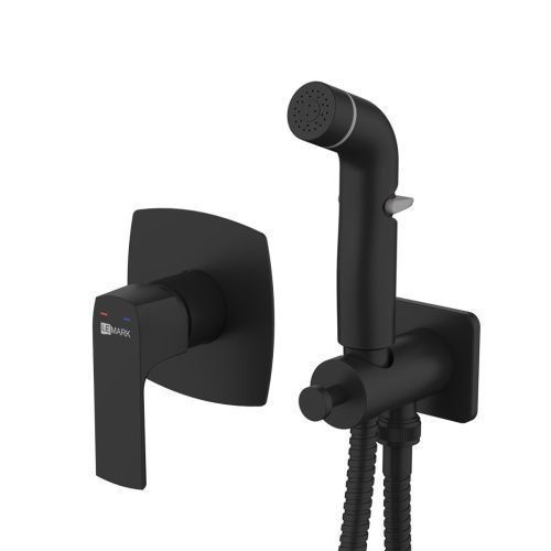 Гигиенический душ со смесителем Lemark Ursus LM7219BL черный матовый