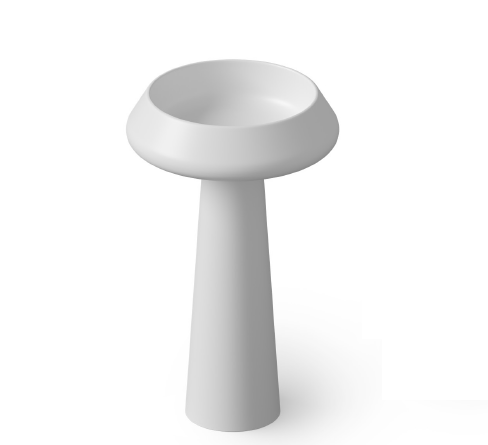 Раковина из искусственного камня Dea Design Pedestal Basin DD2046 545 18 55х55 напольная цвет белый матовый без отверстий под смеситель