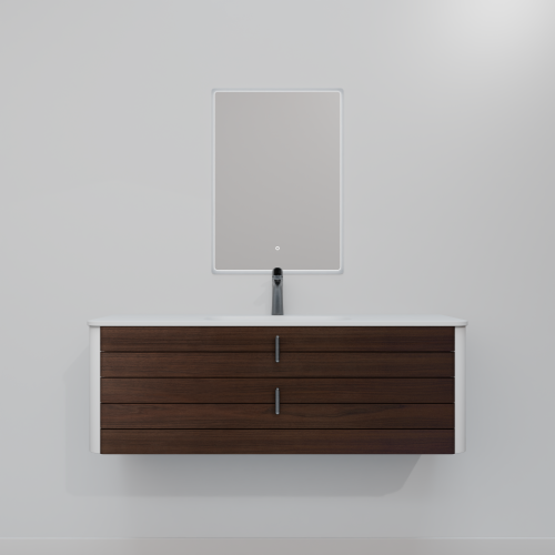 Тумба с раковиной+зеркало Art Decco Gabriella (Габриелла) AGB12W24S1MF 120x45x40 подвесная цвет черный орех