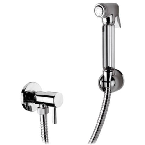 Гигиенический комплект с запорным вентилем Remer 332REZ хром