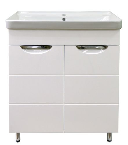 Тумба с раковиной Loranto Стиль CS00070540 70х48х88 напольная цвет белый глянцевый