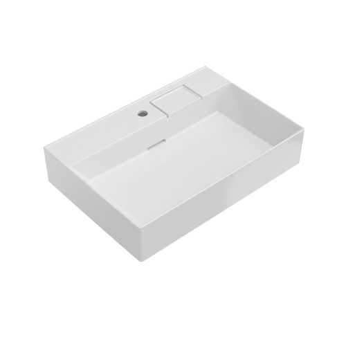 Раковина керамическая Kerama Marazzi LOGICA LO.wb.70.1 70х48 подвесная цвет белый 1 отверстие под смеситель
