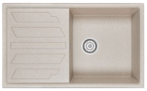 Кухонная мойка Granula 8601, ПИРИТ 86х50 цвет бежевый поверхность матовая