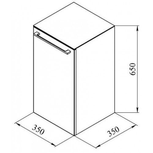 Тумба De Aqua Тока 00167445 35х35х65 подвесная цвет белый - фото 2
