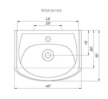 Тумба под раковину Misty Уют Э-Уют01045-01Пр 44х26х69 напольная - фото 5