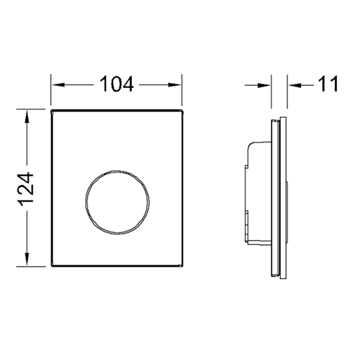 Панель смыва механическая Tece TECEloop 9242655 цвет черный - фото 2