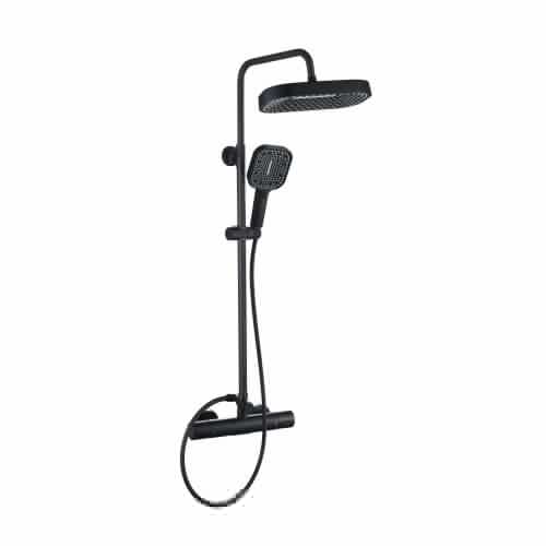 Душевая стойка ALMAes Doris GK-0345 настенная цвет черный