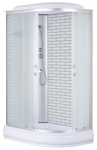 Душевая кабина Loranto CS-66120-20L FW 120 120х80 прямоугольная/асимметричная с крышей ориентация левая