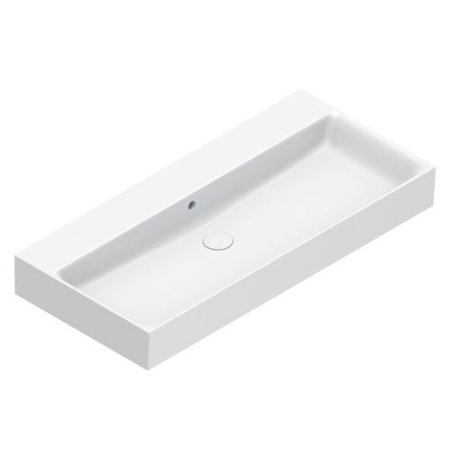 Раковина керамическая Catalano Premium 100 см 221000001 подвесная цвет белый без отверстий под смеситель