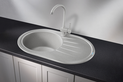 Кухонная мойка Granula Стандарт 7601, БАЗАЛЬТ 76х50 цвет базальт поверхность матовая