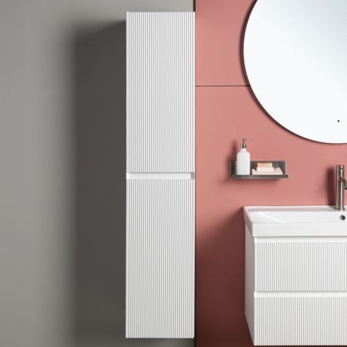 Шкаф-пенал Aquanet Альтера 00337158 34х36х160 подвесной цвет белый