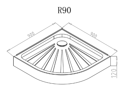 Душевой поддон Cerutti SPA R90 90х90 ABS-пластик белый с ножками - фото 2