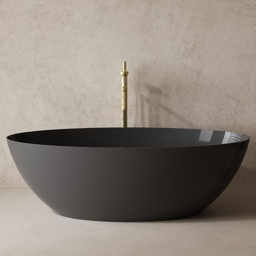 Ванна карбоновая Abber Karbon AK9002-1.8 180х85 отдельностоящая овальная