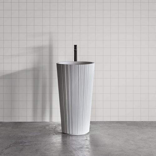 Раковина из композита Antonio Lupi Plisse 47 см PLISSE напольная цвет белый без отверстий под смеситель