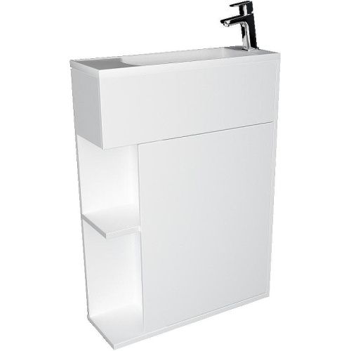 Тумба с раковиной 1MarKa Stretto У94717 60х21х75 подвесная цвет белый