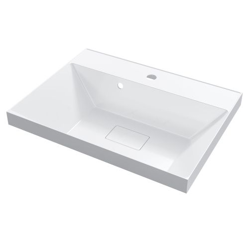 Раковина из литьевого мрамора Uperwood Classic New 291021024 60х45 полувстраиваемая цвет белый