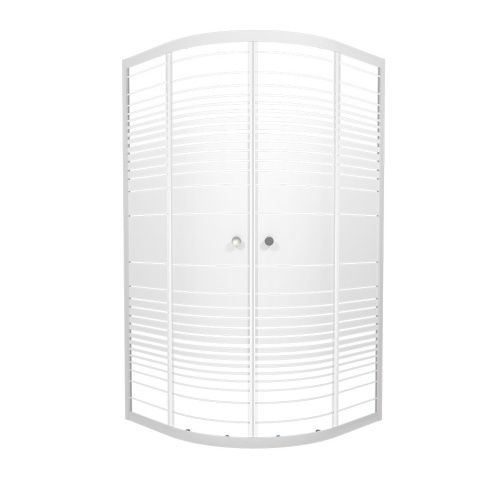 Душевой уголок Тритон Стандарт Полосы Щ0000064830 90х90 стекло матовое с рисунком профиль белый без поддона