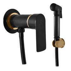 Гигиенический душ со смесителем RavSlezak VLTAVA VT447/1CMATZ черный матовый