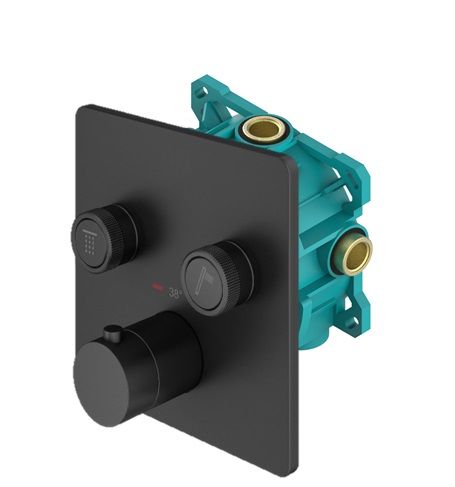 Смеситель для душа Plumberia Selection Psbox KITPSB2902NO встраиваемый в стену черный