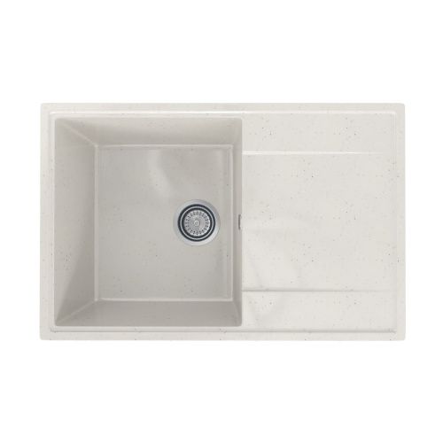 Кухонная мойка Practik PR-735 PR-M-735-001 74х48 цвет белый поверхность глянцевая