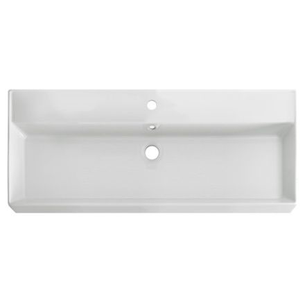 Раковина керамическая Cezares MOLVENO 46 CZR-MIL-100-LVB 100х47 подвесная цвет белый 1 отверстие под смеситель