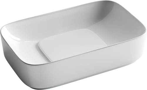 Раковина из сантехнического фарфора Ceramica Nova ELEMENT CN5021 60х40 накладная цвет белый без отверстий под смеситель
