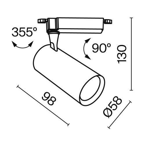Трековый светодиодный светильник Maytoni Technical Vuoro TR003-1-6W4K-S-B