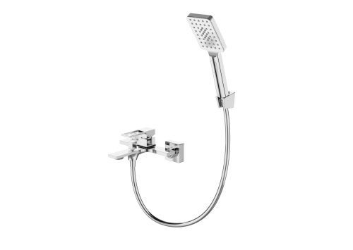 Смеситель для ванны и душа BelBagno LUCE LUC-VASM-CRM настенный хром