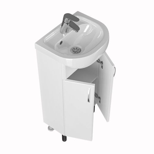 Тумба под раковину СанТа Сити 101203 38х21х73 напольная цвет белый