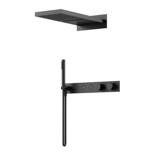 Душевая система Sancos Linn SC9023MB встраиваемая в стену цвет черный с термостатом