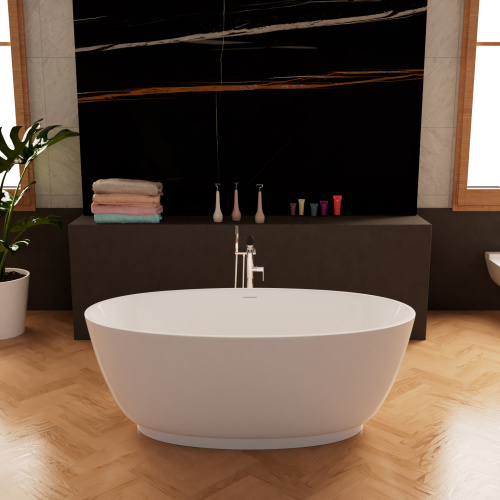 Ванна акриловая Frank 125632 150х78 отдельностоящая овальная без каркаса