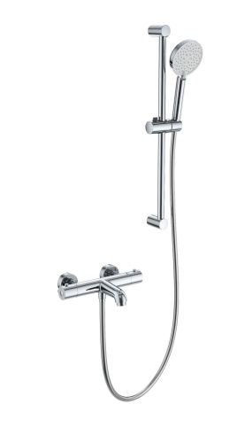 Душевой гарнитур со смесителем Wonzon & Woghand WW-C2006-A-CR настенный хром