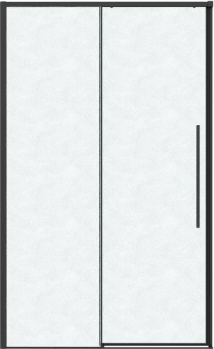 Душевая дверь Grossman Galaxy 1/2.K33.01.80L.21.02 80х195 стекло шиншилла профиль черный матовый