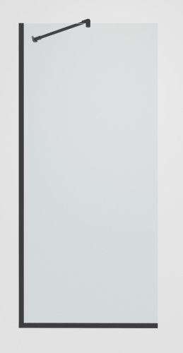 Душевая перегородка Timo T07 89х195 стекло прозрачное профиль черный