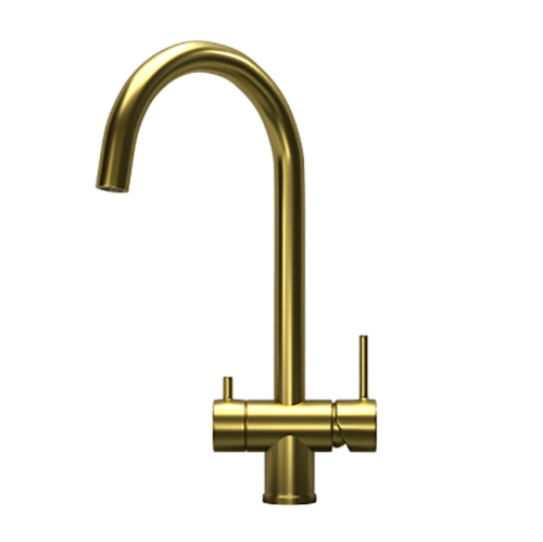 Смеситель для кухни Granula Kitchen Space 7104, ЗОЛОТО САТИН на мойку золото сатин