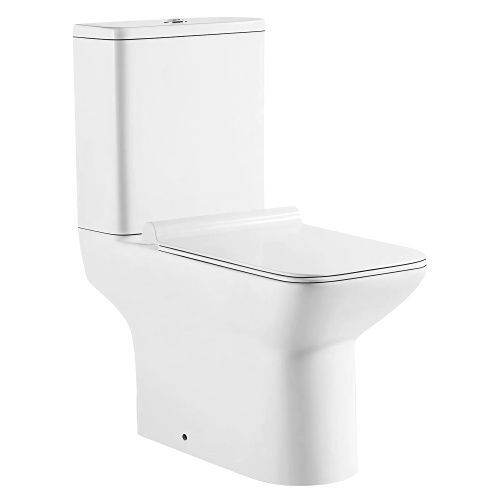 Унитаз-компакт напольный с бачком Azario Glory AZ-49 белый с сиденьем микролифт безободковый каскадный смыв