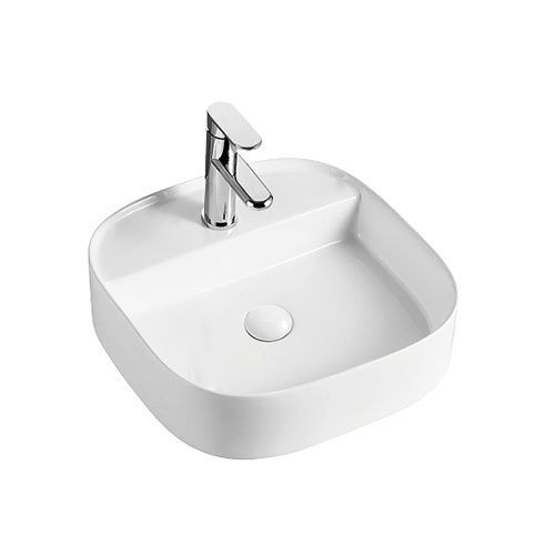 Раковина из сантехнического фаянса Azario AZ-2204 50 см накладная цвет белый 1 отверстие под смеситель