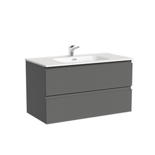 Тумба под раковину Sancos FOLK FL90GS 89х45х50 подвесная цвет серый