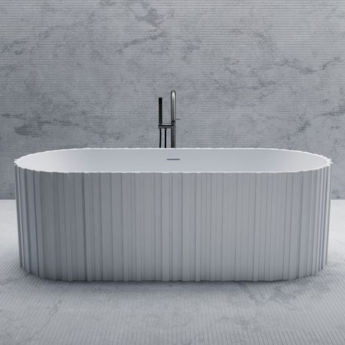 Ванна из искусственного камня Abber Stein AS9653 170х75 отдельностоящая овальная с ножками
