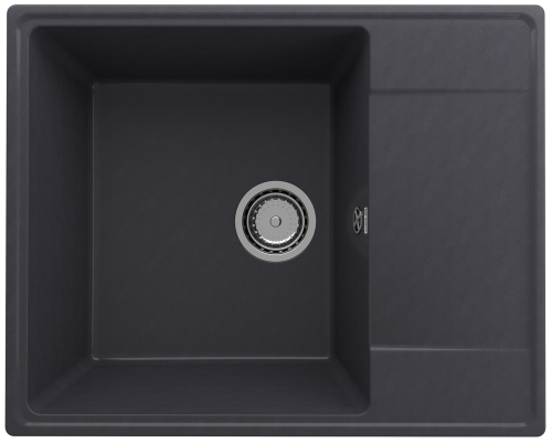 Кухонная мойка Ulgran Quartz Prima 605-08 61х49 цвет черный поверхность матовая